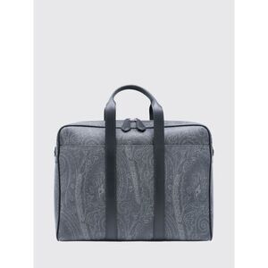 Etro Men Etro Arnica Paisley Coated Cotton Briefcase With Leather Handles